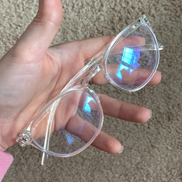 Clear blue light round glasses - Picture 5 of 6